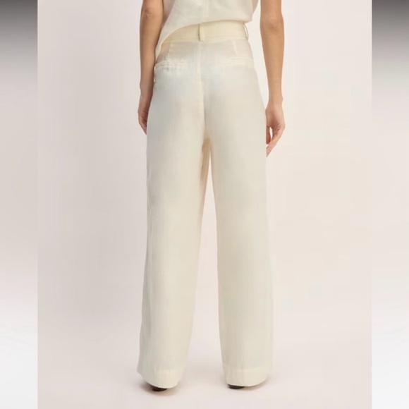 Everlane Cream Wide Leg Linen Pants - Picture 4 of 6